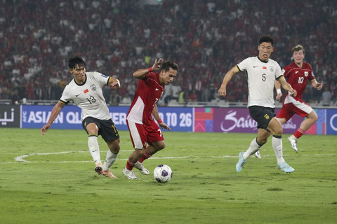 Pemain Timnas Indonesia Egy Maulana Vikri menggiring bola pada pertandingan kualifikasi Piala Dunia 2026 antara Indonesia vs China di ... </div>
<div class=