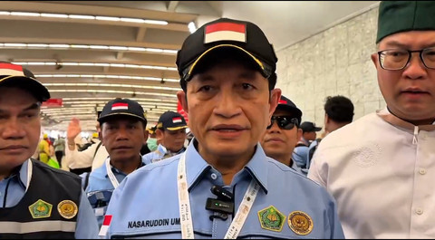 Menag Nasaruddin Umar di Jamarat (6/6). Foto: Dok. Media Center Haji 2025