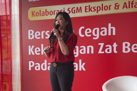 Dokter Spesialis Anak, dr. Melia Yunita, MSc, SpA dalam program "Alfamart Sahabat Generasi Maju bersama SGM Eksplor" di Tangerang, Rabu (4/6/2025). Foto: Eka Nurjanah/kumparan