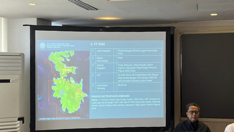 Konferensi pers mengenai Raja Ampat, Papua, Minggu (8/6/2025).  Foto: Haya Syahira/kumparan