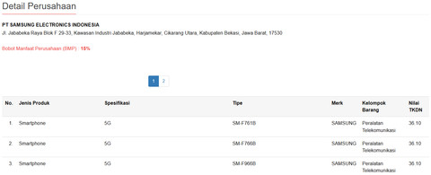 Screenshot situs web TKDN Kemenperin