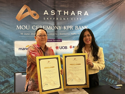 MOU Ceremony KPR Bank Asthara Skyfront City di Sheraton Jakarta-Soekarno Hatta Airport, Tangerang, Selasa (10/6/2025). Foto: Rayyan Farhansyah/kumparan