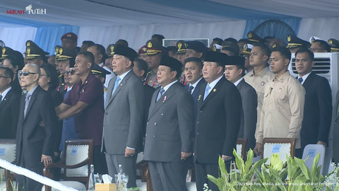 Presiden Prabowo beserta jajaran dalam acara Pembukaan Indodefence Expo & Forum, Jakarta, Rabu (11/6/2025).
 Foto: YouTube/Sekretariat Presiden