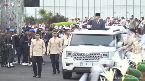 Presiden Prabowo tiba dalam acara Pembukaan Indodefence Expo & Forum, Jakarta, Rabu (11/6/2025).
Foto: YouTube/Sekretariat Presiden