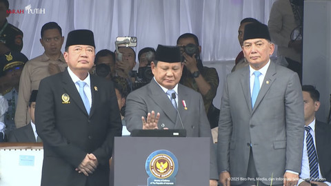Presiden RI Prabowo beserta jajaran membuka acara Pembukaan Indodefence Expo & Forum, Jakarta, Rabu (11/6/2025). Foto: YouTube/Sekretariat Presiden