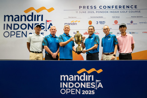 Press conference Mandiri Indonesia Open 2025 di Pondok Indah Golf Course, Jakarta, pada Rabu (11/6). Foto: Dok. Bank Mandiri