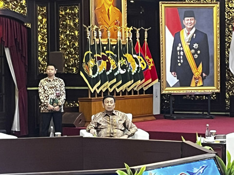 Wiranto Penasihat Khusus Presiden Bidang Politik dan Keamanan di acara sosialisasi Dewan Pertahanan Nasional di Kementrian Pertahanan, Jakarta Pusat, Jumat (13/6/2025). Foto: Rayyan Farhansyah/kumparan