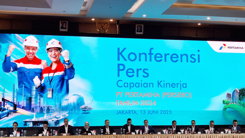 Konferensi Pers Capaian KInerja PT Pertamina (Persero) di Grha Pertamina, Jakarta Pusat pada Jumat (13/6). Foto: Argya Maheswara/kumparan