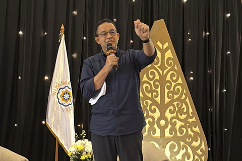 Gubernur DKI Jakarta periode 2017-2022 Anies Baswedan menjadi pembicara Indonesia Mengajar Goes to School di Sekolah Nizamia Andalusia, Jakarta Timur. Foto: Dok. Istimewa