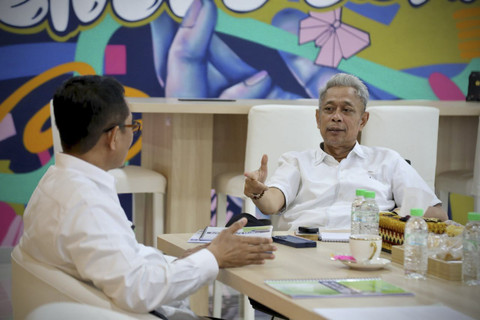 Wali Kota Lhokseumawe Sayuti Abubakar saat audiensi dengan Wakil Menteri Sosial Agus Jabo Priyono di Gedung Kemensos, Jakarta, Jumat (13/6/2025). Foto: Dok. Kemensos