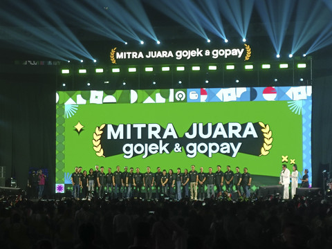 Direktur Utama GOTO, Patrick Walujo dalam acara Mitra Juara Gojek & GoPay di Indonesia Arena, Gelora Bung Karno, Jakarta, Sabtu (14/6/2025). Foto: Muhammad Fhandra Hardiyon/kum... </div>
<div class=