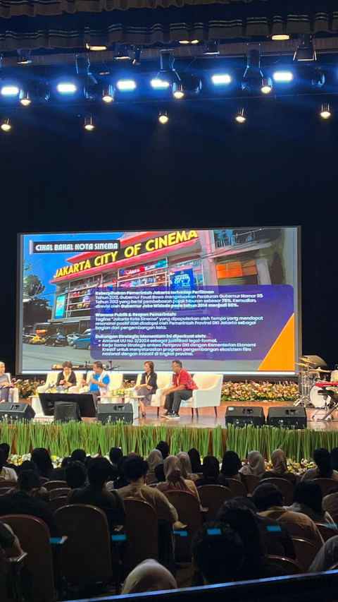 Wakil Gubernur Jakarta Rano Karno bicara mengenai target Jakarta Kota Sinema di Teater Besar Jakarta, Taman Ismail Marzuki, Jakarta Pusat, Minggu (15/6/2025). Foto: Haya Syahira/kumparan