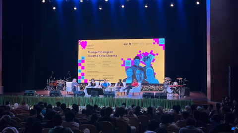 Wakil Gubernur Jakarta Rano Karno bicara mengenai target Jakarta Kota Sinema di Teater Besar Jakarta, Taman Ismail Marzuki, Jakarta Pusat, Minggu (15/6/2025). Foto: Haya Syahira/kumparan