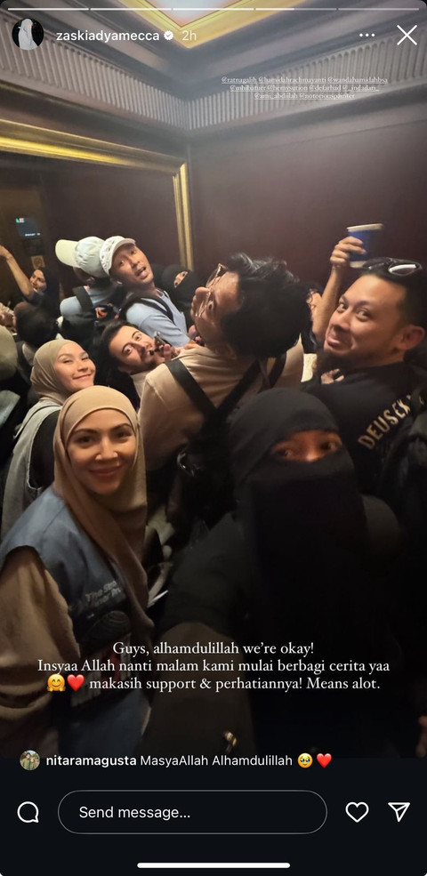 IG Story Zaskia Adya Mecca