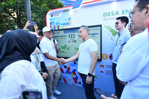 Segelas Susu untuk Indonesia yang lebih sehat" di Jalan Sudirman, Jakarta, Minggu (15/6). Foto: Dok. Pertamina