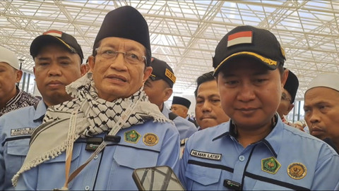 Menag Nasaruddin Umar di Bandara Jeddah. Foto: MCH 2025