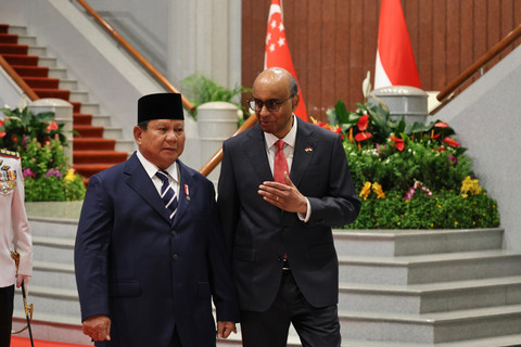 Presiden Prabowo bertemu Presiden Singapura Tharman Shanmugaratnam
di Parliament House, Singapura, Senin (16/6/2025). Foto: Biro Pers Sekretariat Presiden