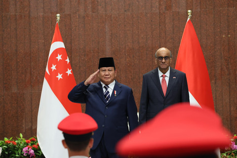 Presiden Prabowo bertemu Presiden Singapura Tharman Shanmugaratnam  di Parliament House, Singapura, Senin (16/6/2025). Foto: Biro Pers Sekretariat Presiden