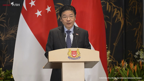 Presiden Republik Indonesia Prabowo Subianto melakukan pertemuan bilateral tahunan Leaders Retreat dengan Perdana Menteri Singapura Lawrence Wong, pada Senin (16/6/2025). Foto: YouTube/Sekretariat Presiden