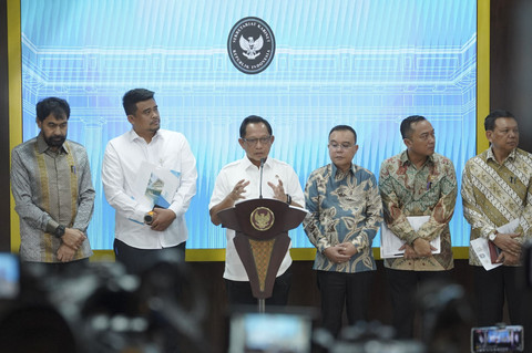 Keterangan pers penyelesaian permasalahan empat Pulau di Perbatasan Prov. Aceh dan Sumut di Istana Negara, Selasa (17/6/2025). Foto: Pemprov Sumut