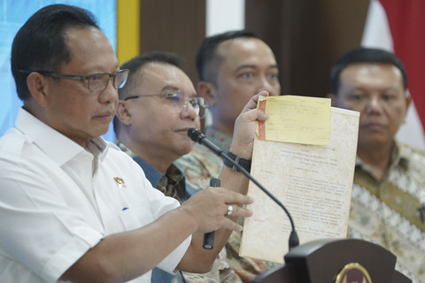 Keterangan pers penyelesaian permasalahan empat Pulau di Perbatasan Prov. Aceh dan Sumut di Istana Negara, Selasa (17/6/2025). Foto: Pemprov Sumut