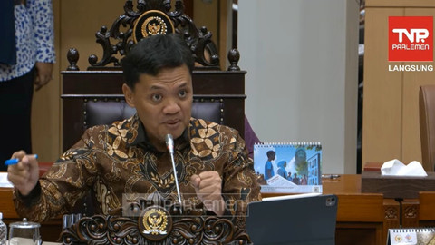 Rapat Komisi III dengan mahasiswa dan Pasca Sarjana Universitas Borobudur soal RUU KUHAP di Gedung DPR RI, Jakarta, Rabu (18/6/2025). Foto: YouTube/ TVR Parlemen