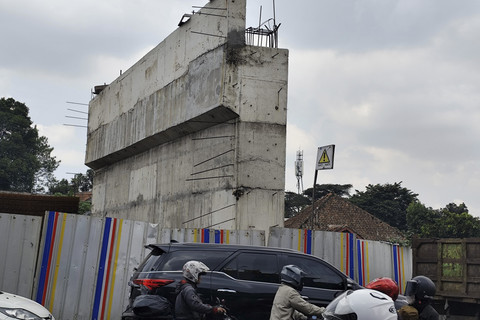 Kawasan proyek flyover Nurtanio, Kota Bandung, Rabu (18/6/2025). Foto: Alya Zahra/kumparan
