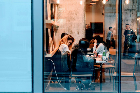 //www.pexels.com/photo/women-in-cafe-240223/