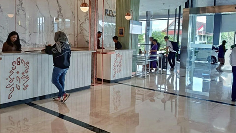 Suasana salah satu hotel di Kota Manado, Sulawesi Utara.