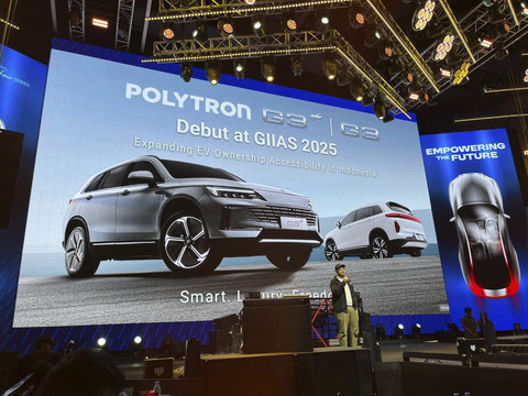 Peluncuran mobil baru Polytron di GIIAS 2025. Foto: Fitra Andrianto/kumparan