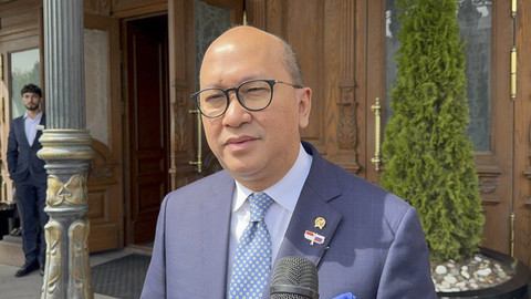 Menteri Investasi sekaligus CEO Danantara, Rosan Roeslani di St Petersburg, Rusia, pada Jumat (20/6/2025). Foto: Luthfi Humam/kumparan