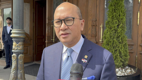 Menteri Investasi sekaligus CEO Danantara, Rosan Roeslani di St Petersburg, Rusia, pada Jumat (20/6/2025). Foto: Luthfi Humam/kumparan