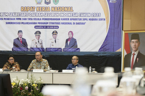 Rapat Kerja Nasional Forum Nasional Sekretaris Daerah Seluruh Indonesia Tahun 2025.  Foto: Dok. Kemensos