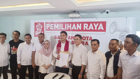 Kaesang mencalonkan kembali sebagai Ketua Umum PSI, di Jakarta, Sabtu (21/6/2025). Foto: Thomas Bosco/kumparan