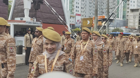 Penyambutan kepala daerah untuk menjalani retret gelombang II, di IPDN, Kabupaten Sumedang... </div>
<div class=
