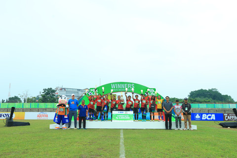 SD Kanisius Duwet juara KU 12 MilkLife Soccer Challenge Yogyakarta 2025. Foto: Dok. MilkLife Soccer Challenge