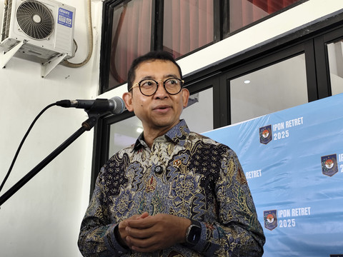 Menteri Kebudayaan Fadli Zon usai memberikan pembekalan materi di retreat kepala daerah gelombang II, di Kampus IPDN, Kabupaten Sumedang, Jawa Barat, Selasa (24/6/2025). Foto: Alya Zahra/kumparan 