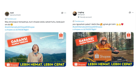 Iklan Shopee yang viral di X. Foto: dok. Istimewa