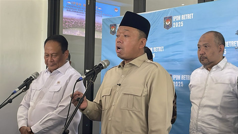 Menteri ATR/BPN Nusron Wahid usai memberikan pembekalan materi kepada kepala daerah, di Kampus IPDN Jatinangor, Kabupaten Sumedang, Jabar, Rabu (25/6/2025). Foto: Alya Zahra/kumparan