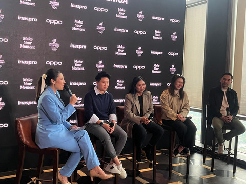 Acara launching OPPO Make Your Moment: Dari Bulu Tangkis untuk Semua di The Plaza Office Tower, Jakarta, pada 25 Juni 2025. Foto: Azrumi El Ghazali/kumparan