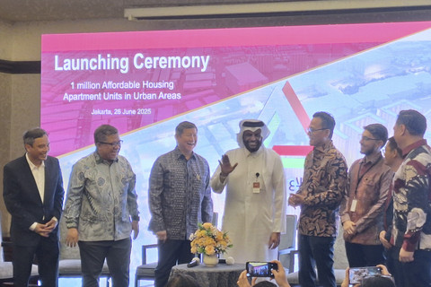 Peluncuran Proyek Investasi 1 Juta Unit Hunian Vertikal dari Qatar di The Ritz-Carlton, Mega Kuningan, Jakarta Selatan pada Kamis (26/6/2025). Foto: Argya D. Maheswara/kumparan