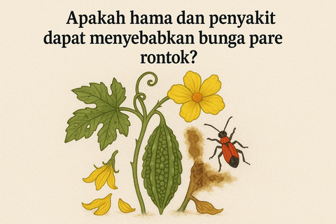 Ilustrasi apakah hama dan penyakit dapat menyebabkan bunga pare rontok?
