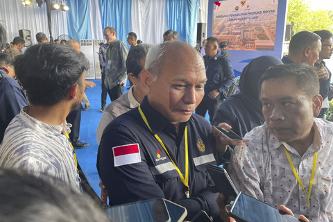 Kepala SKK Migas, Djoko Siswanto, saat ditemui usai peresmian peningkatan produksi minyak 30 ribu barel di Blok Cepu, Bojonegoro, Jawa Timur, Kamis (26/6/2025). Foto: Fadhil Pramudya/kumparan