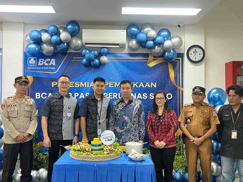 Peresmian relokasi dan peningkatan status Kantor Cabang Pembantu (KCP) Pasar Perumnas Sako Palembang. (ist)