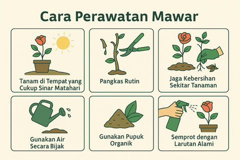 Ilustrasi Cara Mawar Melindungi Diri