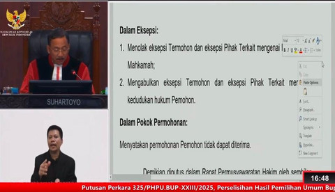 Tangkap layar YouTube MK RI