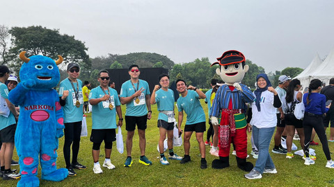 Program edukasi yang dijalankan BNNP DIY dalam ajang Mandiri Jogja Marathon. Foto: Dok. BNNP DIY