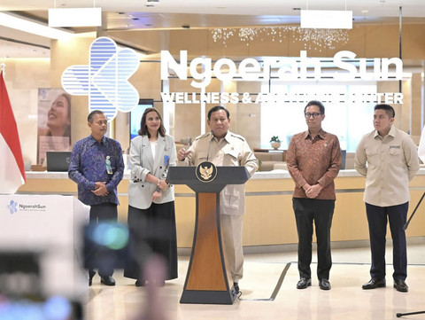 Presiden Prabowo Subianto meresmikan Ngoerah Sun Wellness and Aesthetic Center (NSWAC), Rumah Sakit Umum Pusat (RSUP) Prof. dr. I.G.N.G Ngoerah, Kota Denpasar, Bali, pada Rabu (25/6/2025). Foto: Instagram/ @sekretariat.kabinet