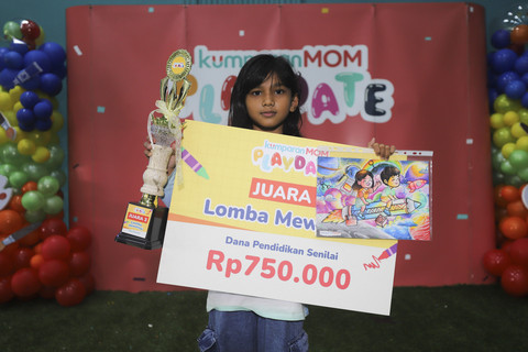 Salah satu pemenang dalam acara kumparanMOM Playdate Juni 2025 di Jakarta, Sabtu (28/6/2025). Foto: Iqbal Firdaus/kumparan