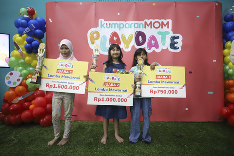 Para pemenang dalam acara kumparanMOM Playdate Juni 2025 di Jakarta, Sabtu (28/6/2025). Foto: Iqbal Firdaus/kumparan
